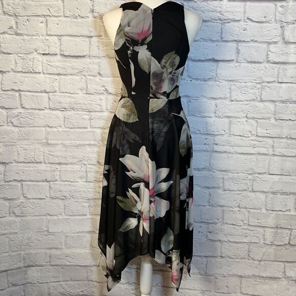 Le Chateau Floral Print Knit Cowl Neck Dress Size XXS - Picture 5 of 12